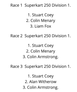 Superkart 250 Division 1 results